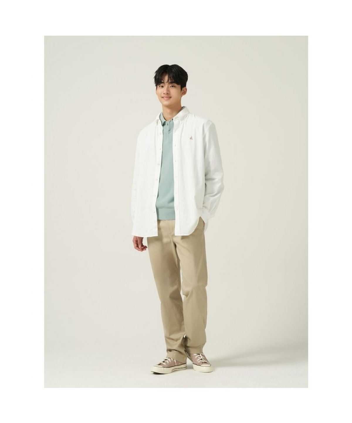 빈폴 멘(BEANPOLE MEN) 남녀공용 코듀로이 셔츠  아이보리