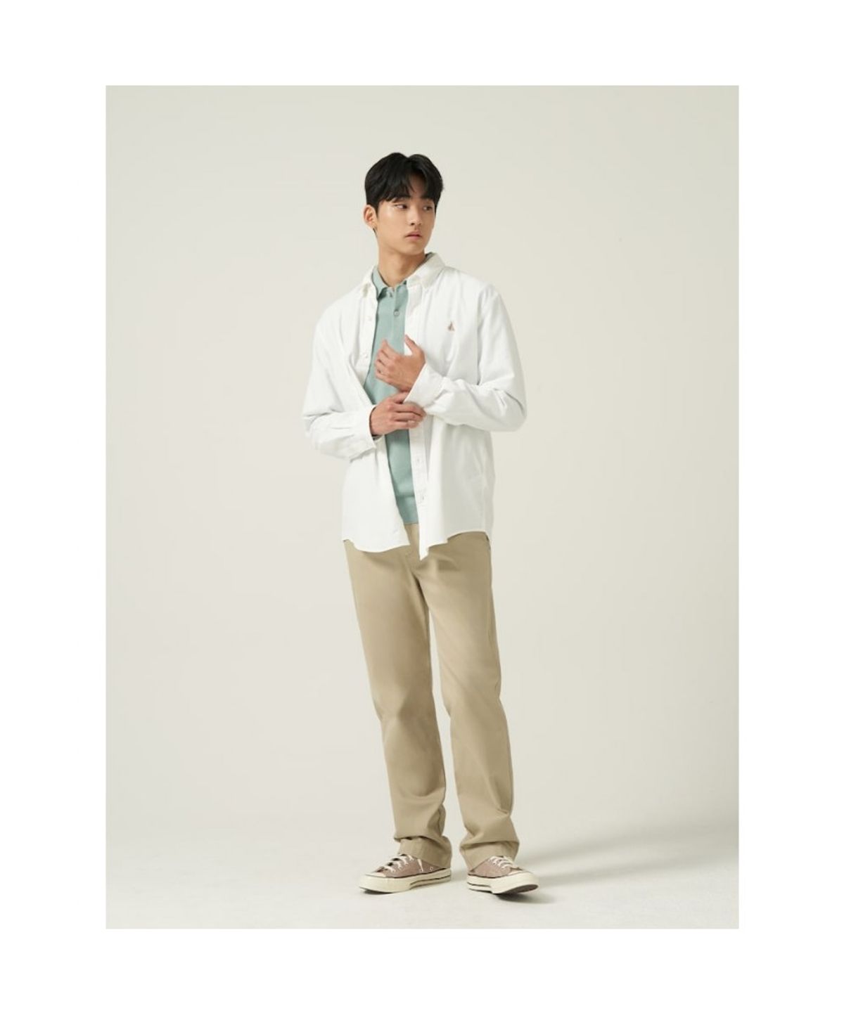 빈폴 멘(BEANPOLE MEN) 남녀공용 코듀로이 셔츠  아이보리