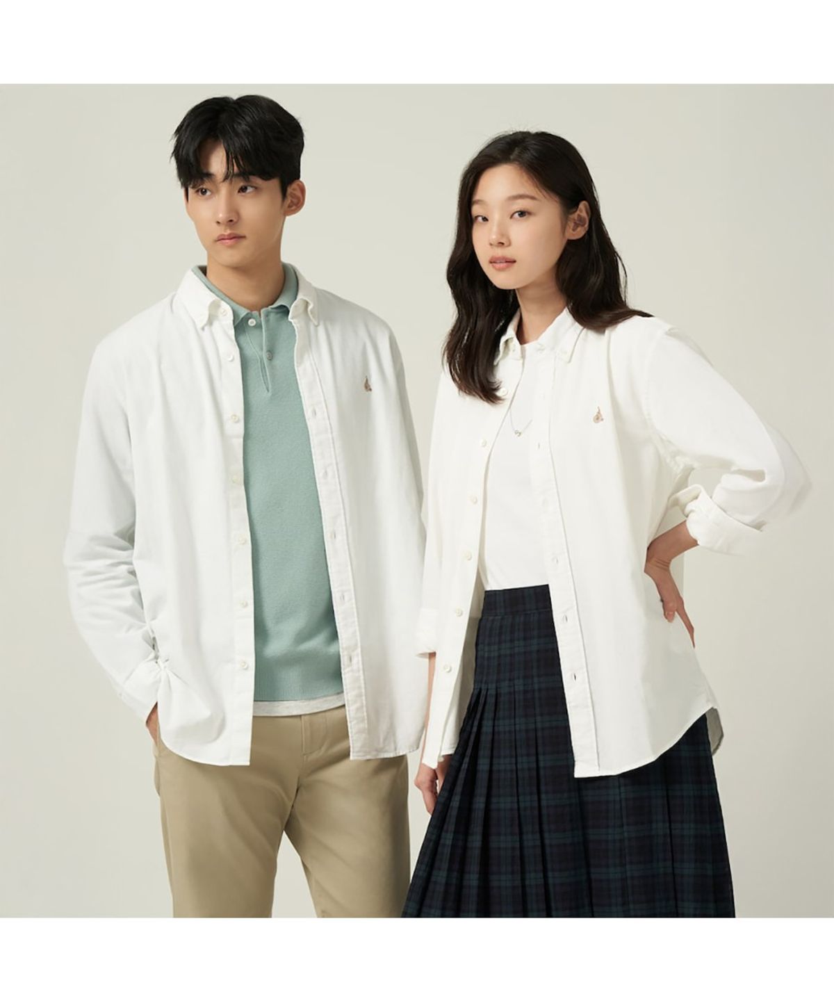 빈폴 멘(BEANPOLE MEN) 남녀공용 코듀로이 셔츠  아이보리