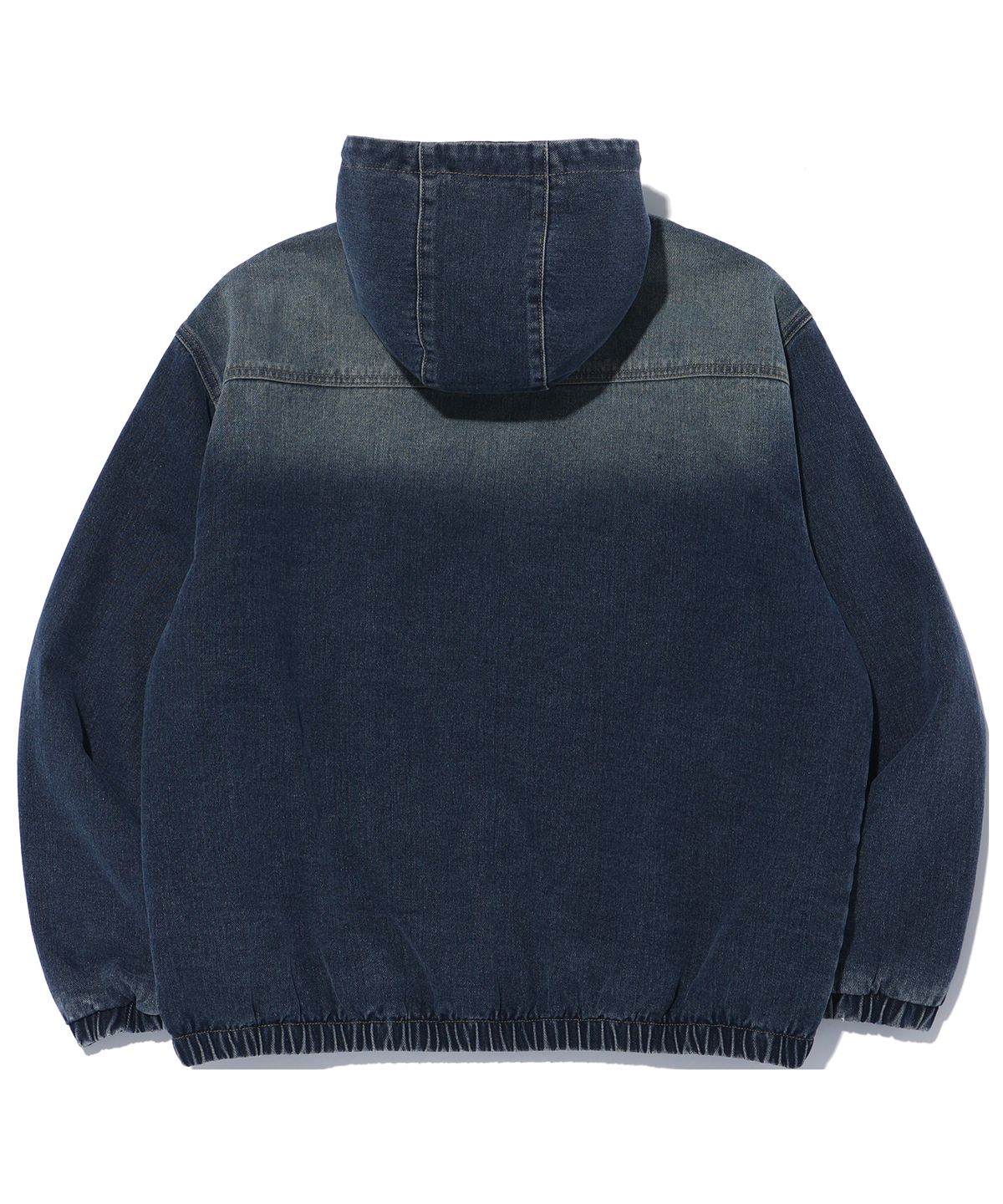 어노이드(ANNOYED) 데일리 데님 패딩 후드 집업 LQ1JU024_DARK INDIGO