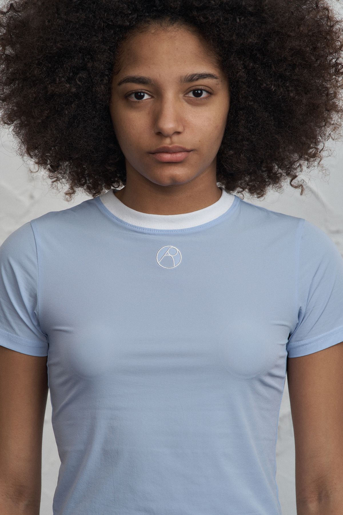런던(RUNDONE) CIRCLE LOGO T-SHIRTS [SKY BLUE]