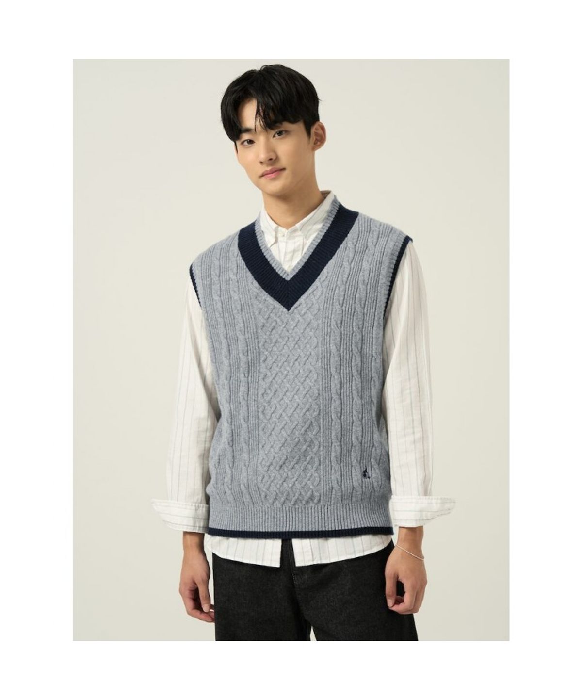 빈폴 멘(BEANPOLE MEN) 케이블 베스트  그레이