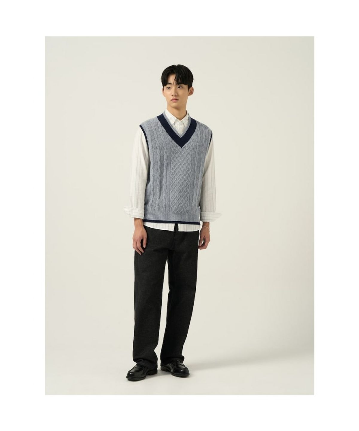 빈폴 멘(BEANPOLE MEN) 케이블 베스트  그레이