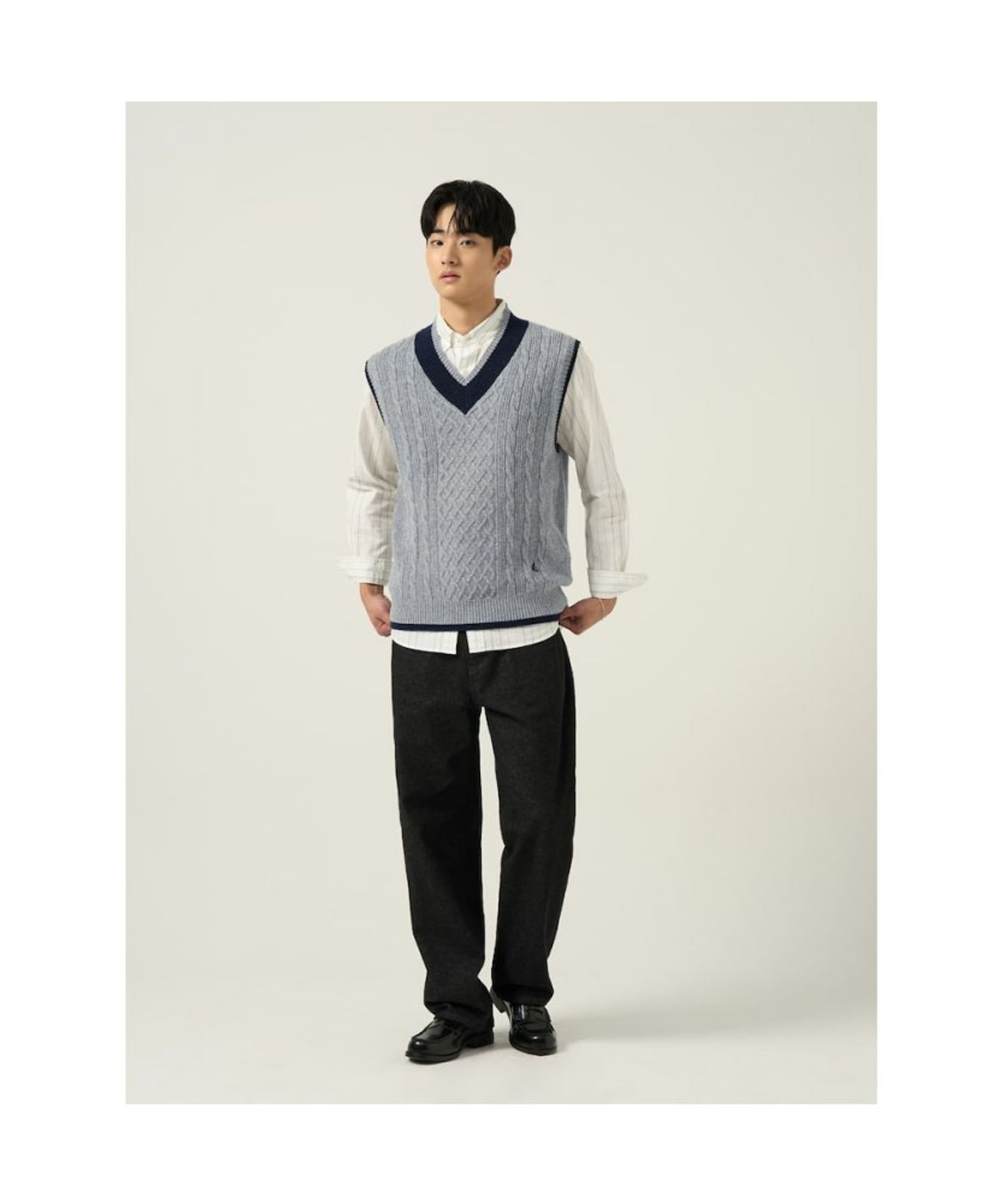 빈폴 멘(BEANPOLE MEN) 케이블 베스트  그레이