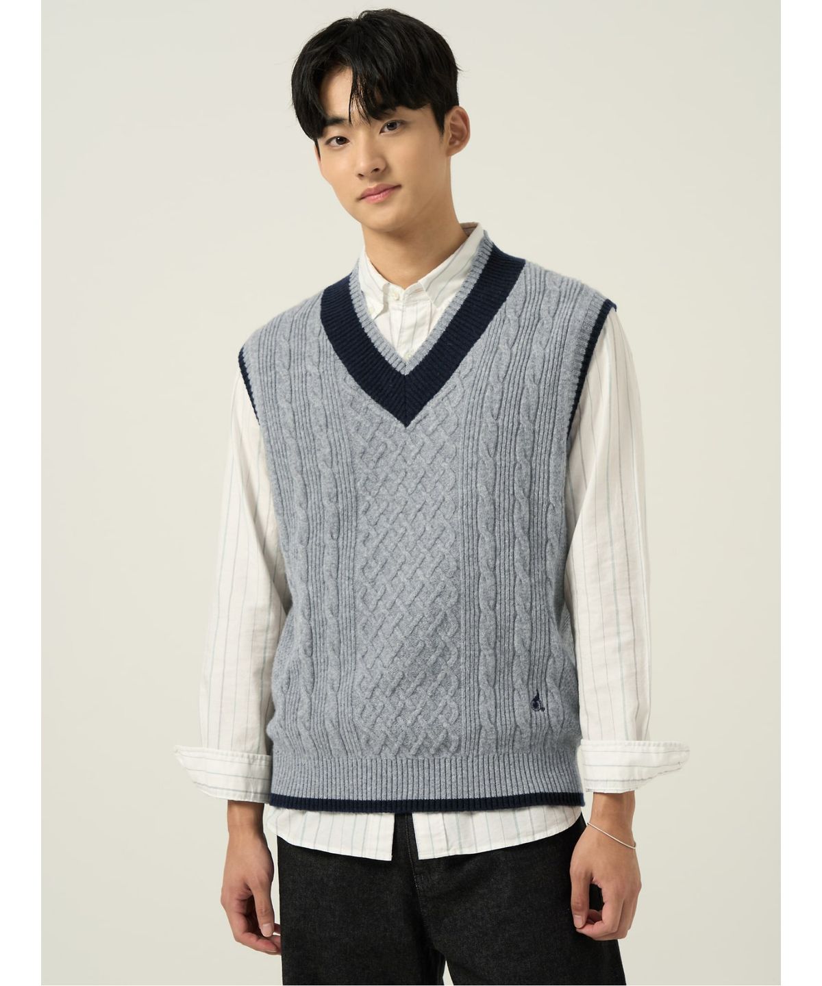 빈폴 멘(BEANPOLE MEN) 케이블 베스트  그레이