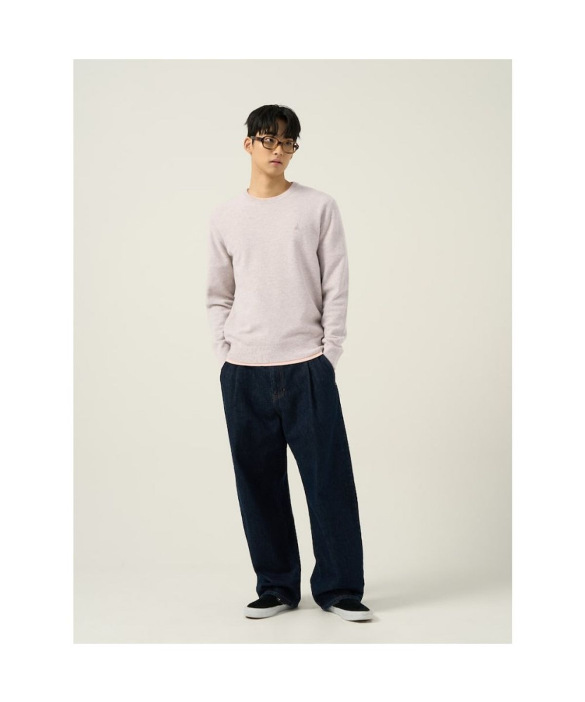 빈폴 멘(BEANPOLE MEN) 울 베이직 라운드 니트  베이지