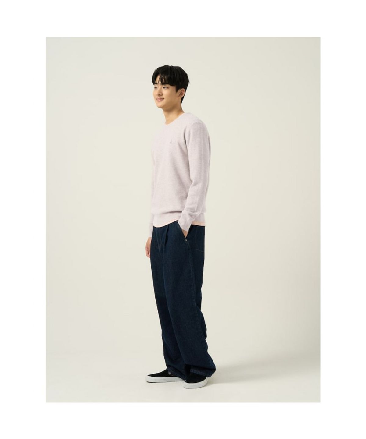 빈폴 멘(BEANPOLE MEN) 울 베이직 라운드 니트  베이지