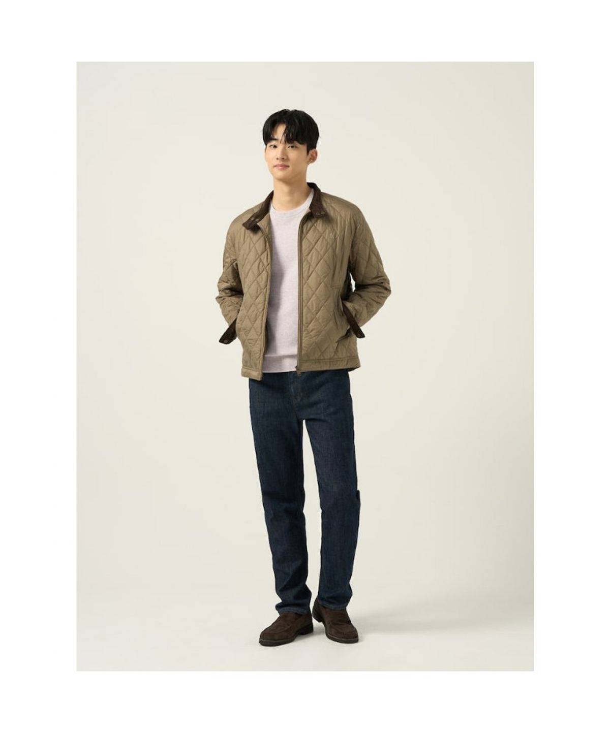 빈폴 멘(BEANPOLE MEN) 울 베이직 라운드 니트  베이지