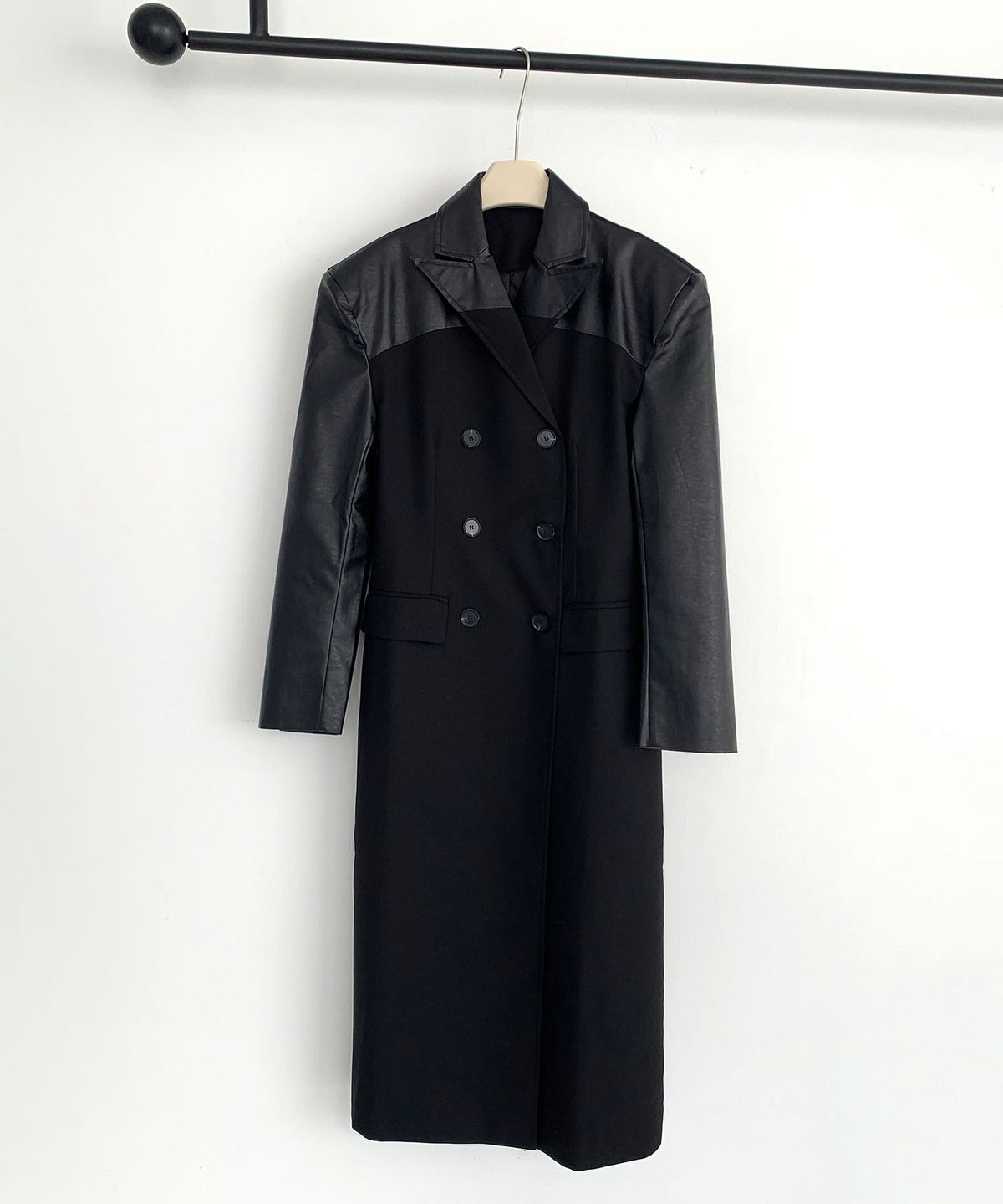 바스카라(VASCARA) Overfit Black Double Long Jacket