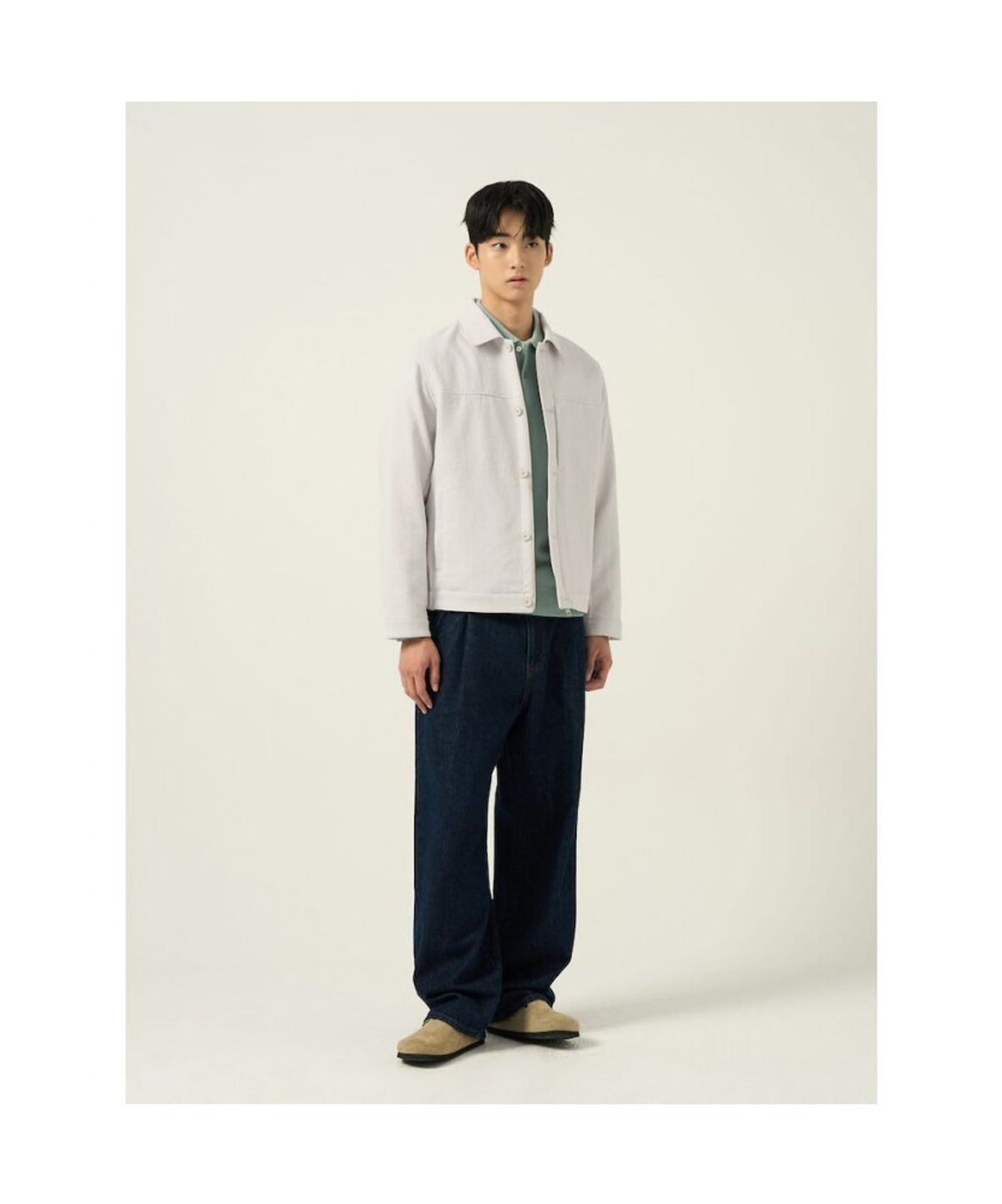 빈폴 멘(BEANPOLE MEN) 트윌 밴딩 트러커 재킷  아이보리