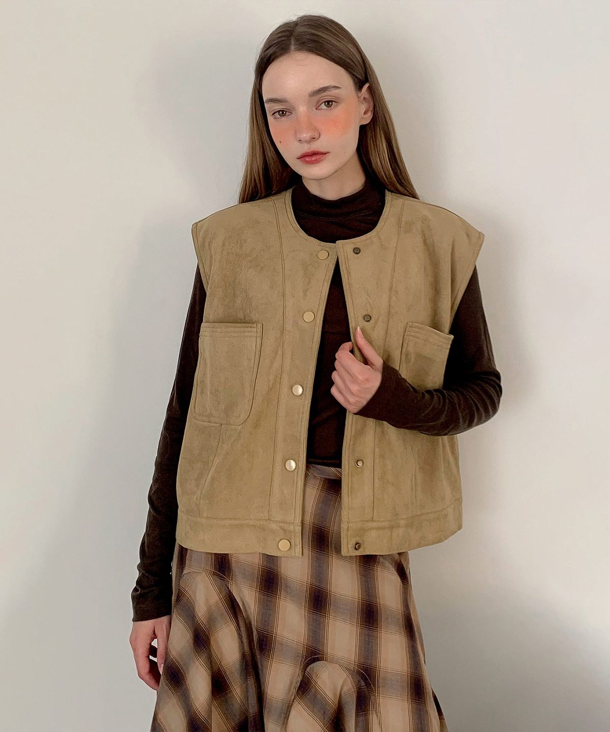 바스카라(VASCARA) Suede Pocket Burton Vest (2colors)