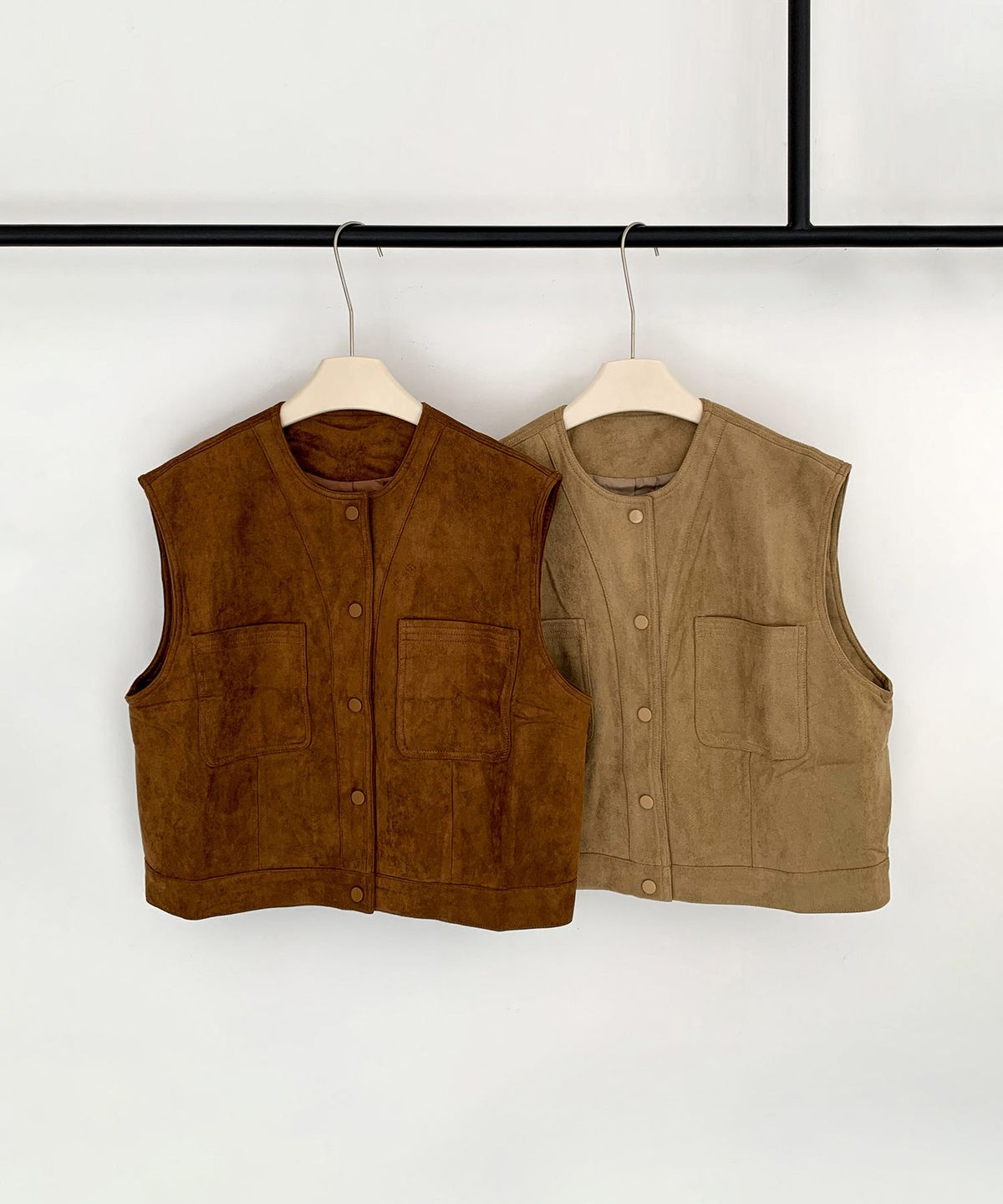 바스카라(VASCARA) Suede Pocket Burton Vest (2colors)