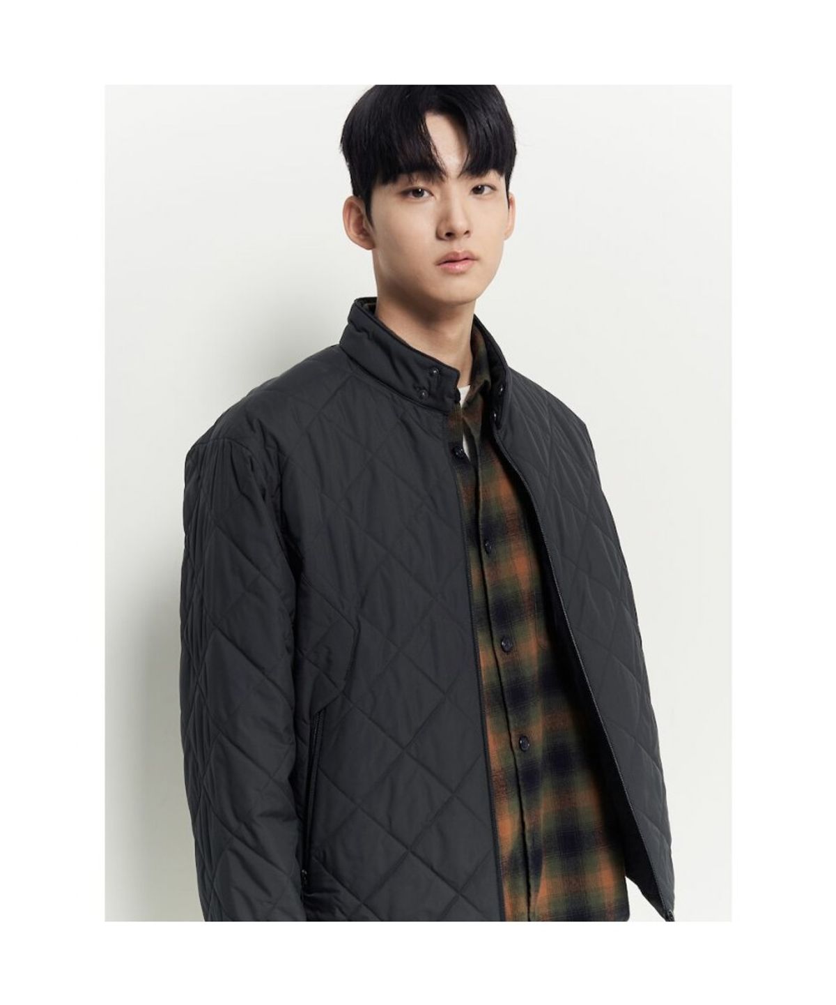 빈폴 멘(BEANPOLE MEN) 모던 다이아퀼팅 해링턴 재킷  블랙