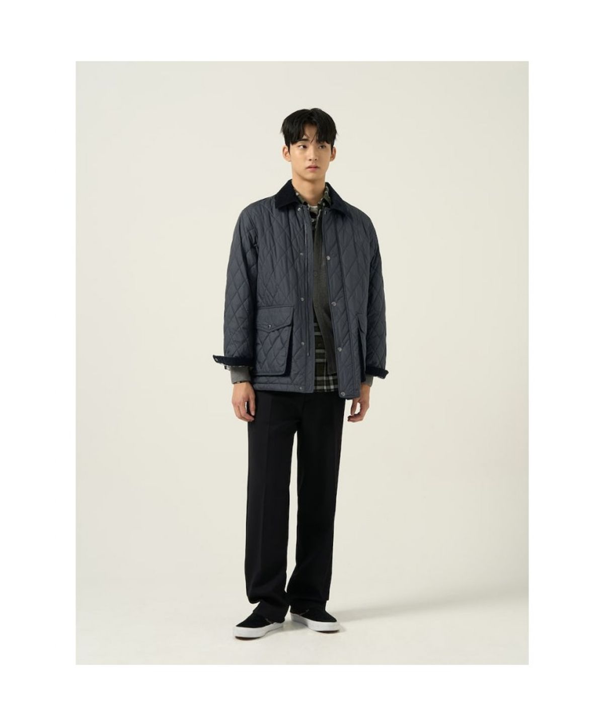 빈폴 멘(BEANPOLE MEN) 다이아 패딩 사파리  애쉬
