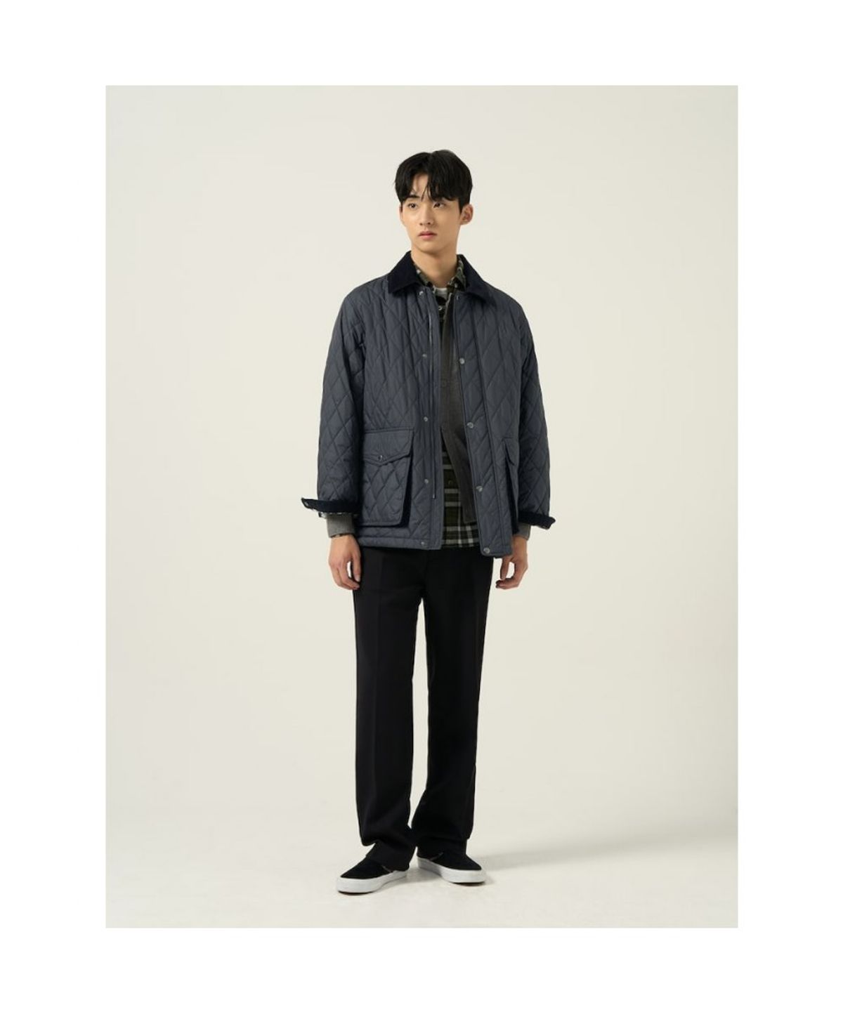 빈폴 멘(BEANPOLE MEN) 다이아 패딩 사파리  애쉬