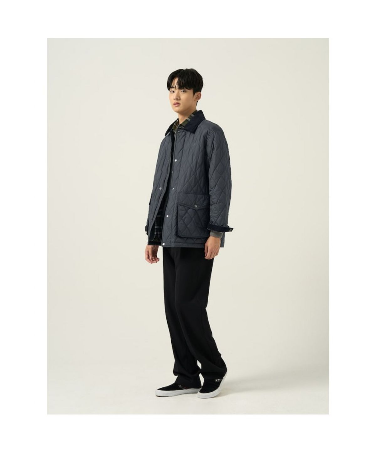 빈폴 멘(BEANPOLE MEN) 다이아 패딩 사파리  애쉬