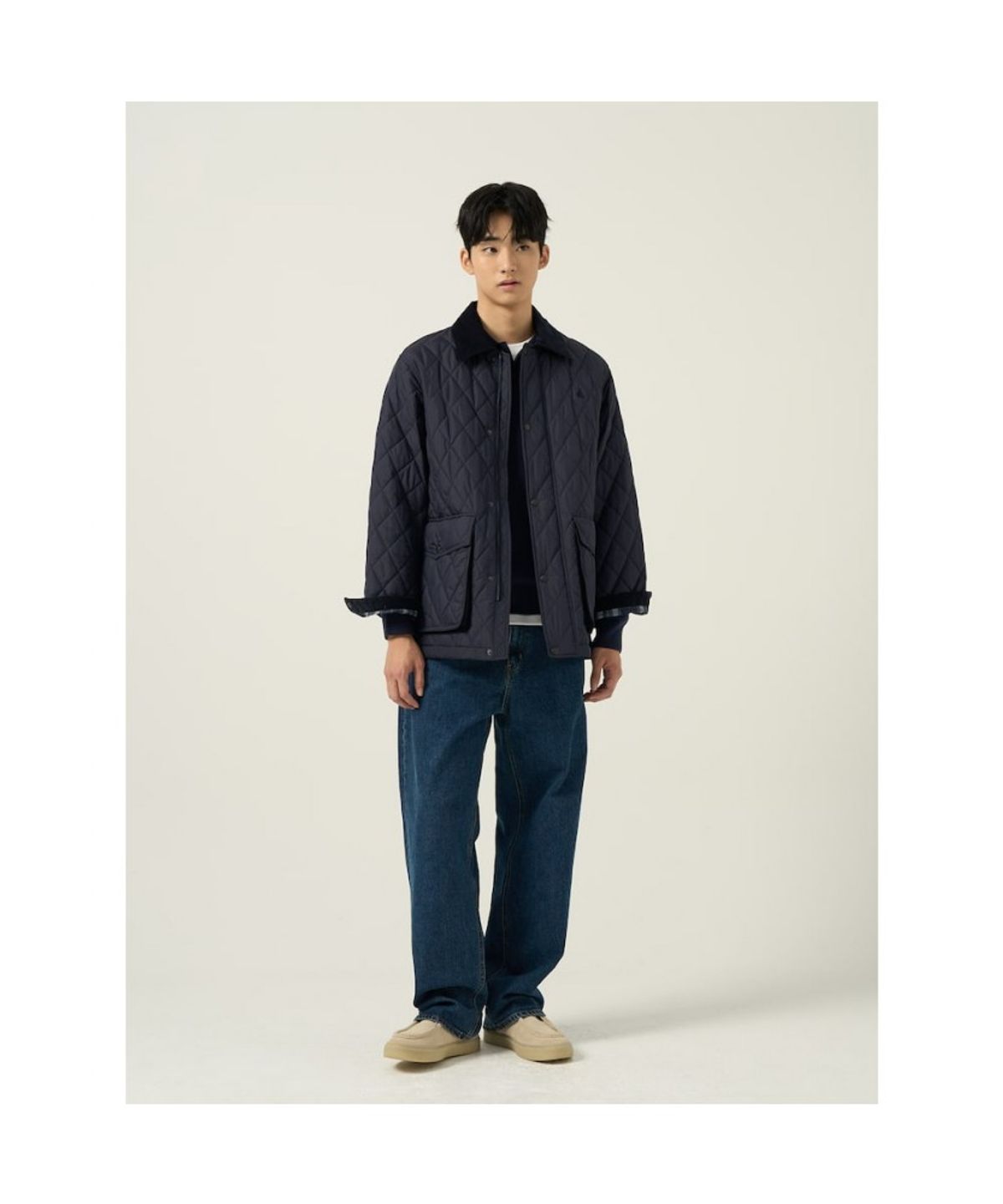 빈폴 멘(BEANPOLE MEN) 다이아 패딩 사파리  네이비