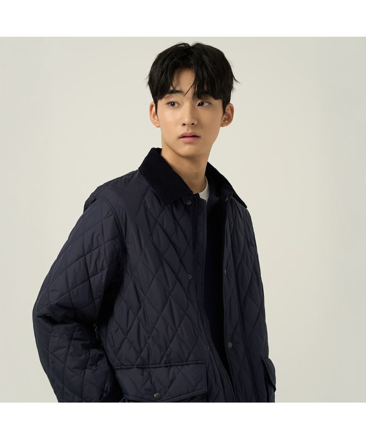 빈폴 멘(BEANPOLE MEN) 다이아 패딩 사파리  네이비