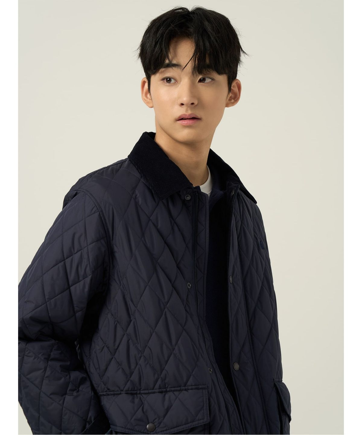 빈폴 멘(BEANPOLE MEN) 다이아 패딩 사파리  네이비