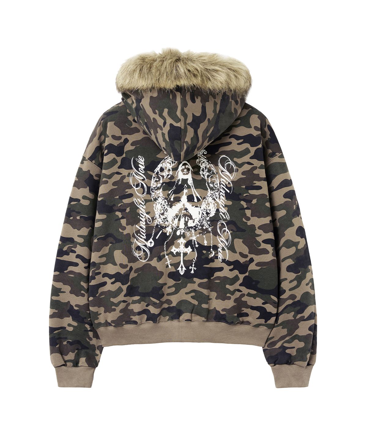 미드나잇 무브(MIDNIGHT MOVE) camo hair zip up (khaki)