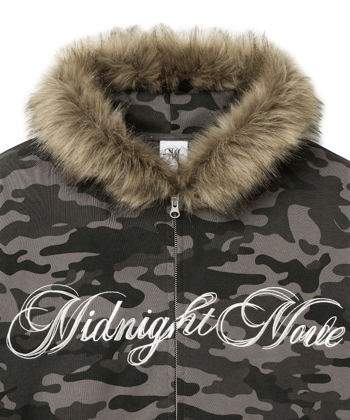 미드나잇 무브(MIDNIGHT MOVE) camo hair zip up (dark grey)