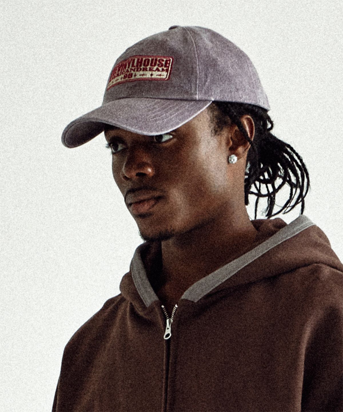 더바이닐하우스(THEVINYLHOUSE) SQUARE PATCH BALL CAP PURPLE