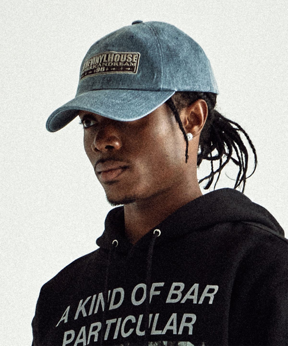 더바이닐하우스(THEVINYLHOUSE) SQUARE PATCH BALL CAP BLUE