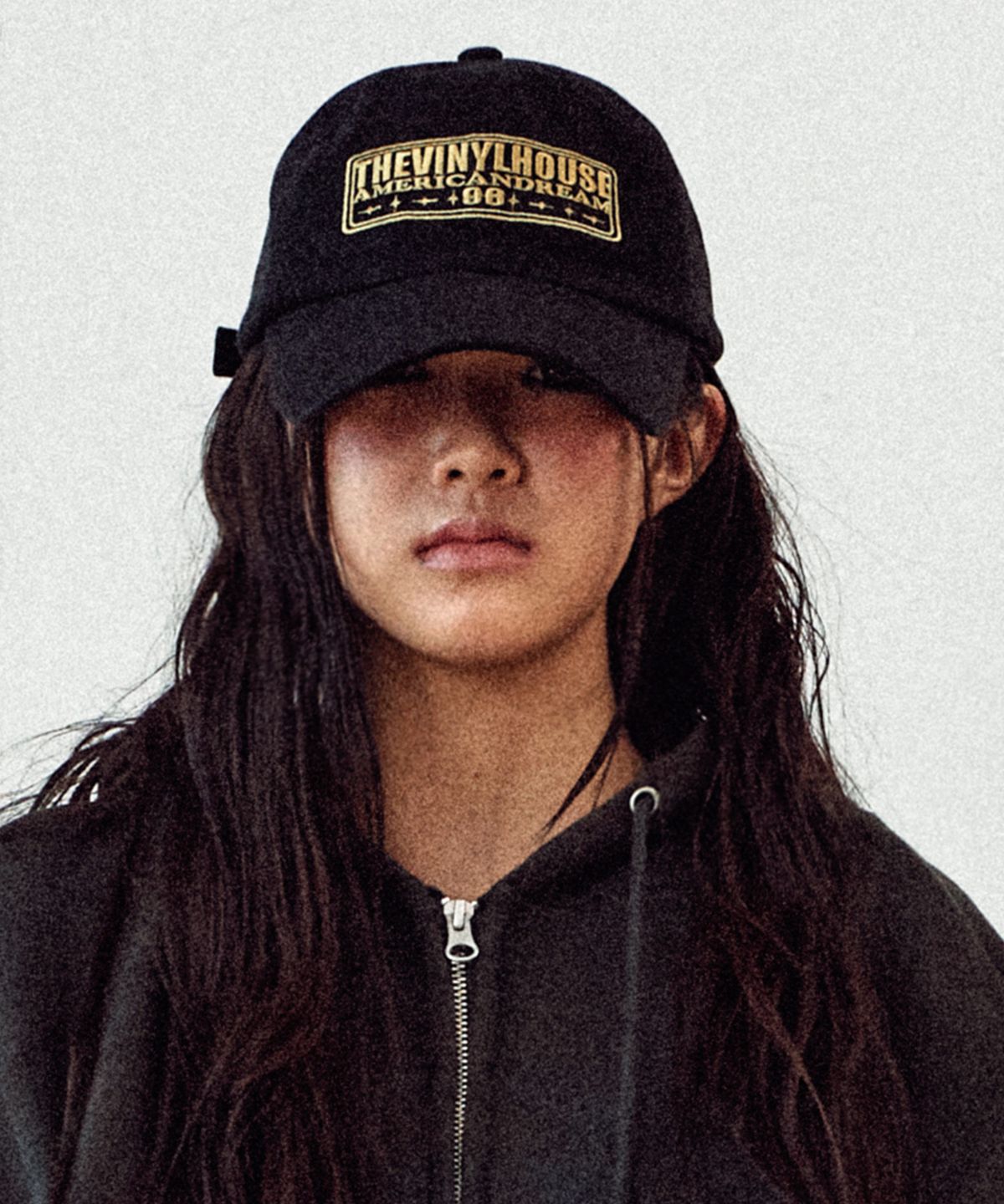 더바이닐하우스(THEVINYLHOUSE) SQUARE PATCH BALL CAP BLACK