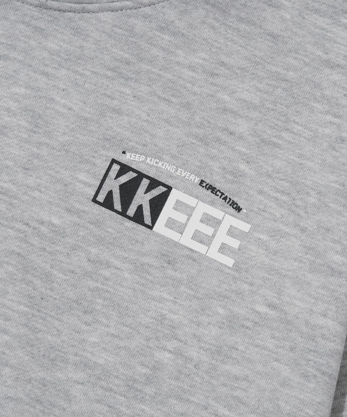 케이케이이이이(KKEEE) 컬러 블럭 오버핏 후드티 [차콜]