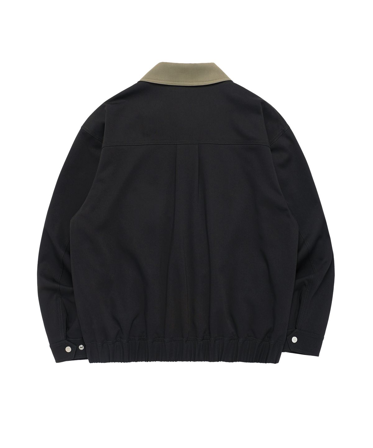 더바이닐하우스(THEVINYLHOUSE) MIXED COLLAR BLOUSON JACKET BLACK