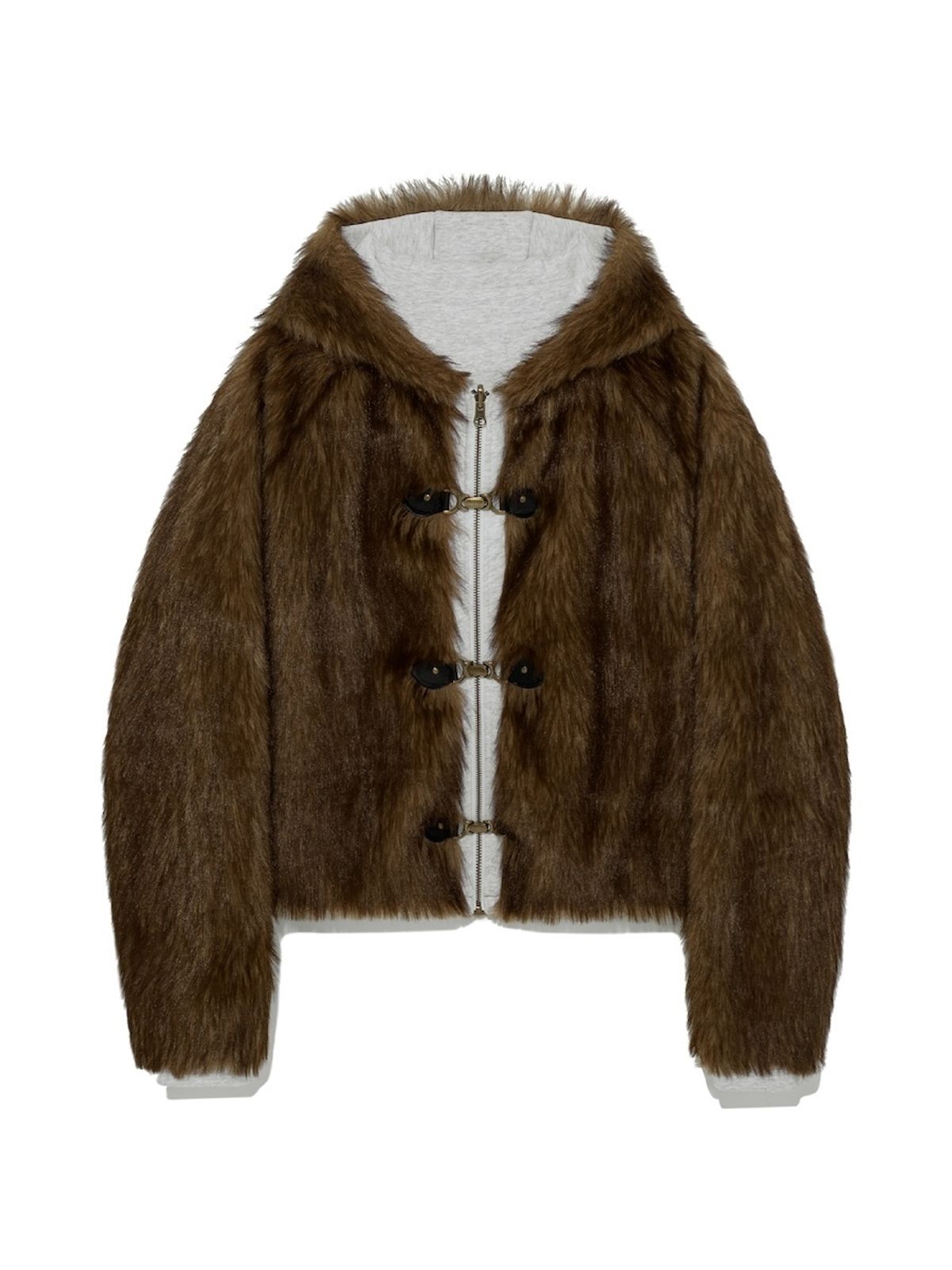 글로니(GLOWNY) MOOR REVERSIBLE FUR JACKET (BROWN)