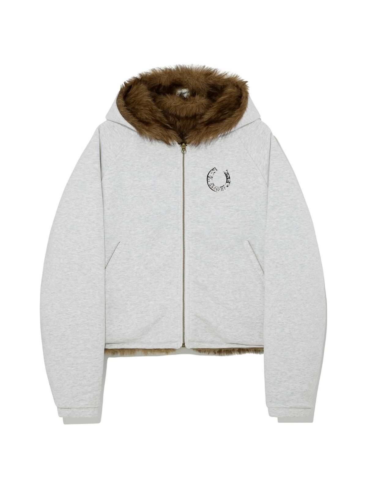 글로니(GLOWNY) MOOR REVERSIBLE FUR JACKET (BROWN)