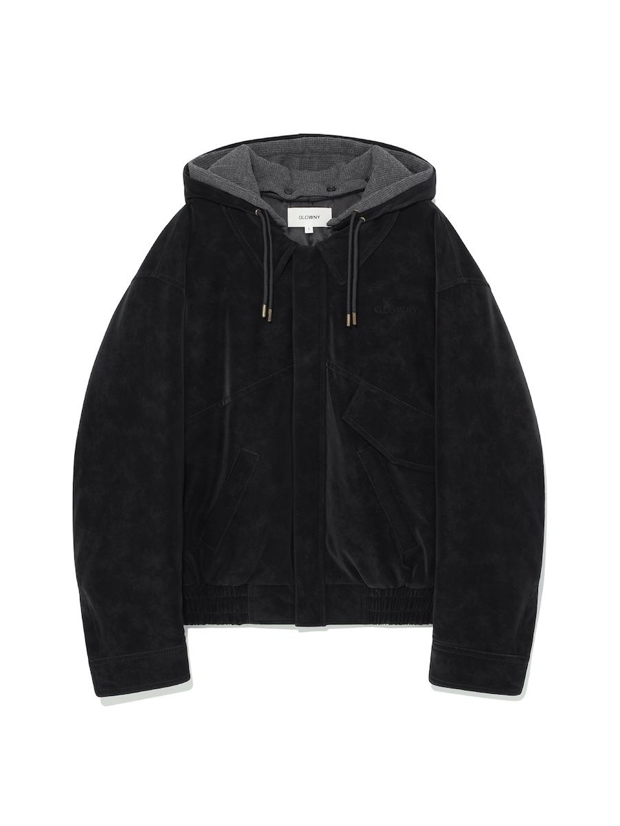 MUSINSA公式 | GLOWNY URBAN SUEDE JUMPER (BLACK)