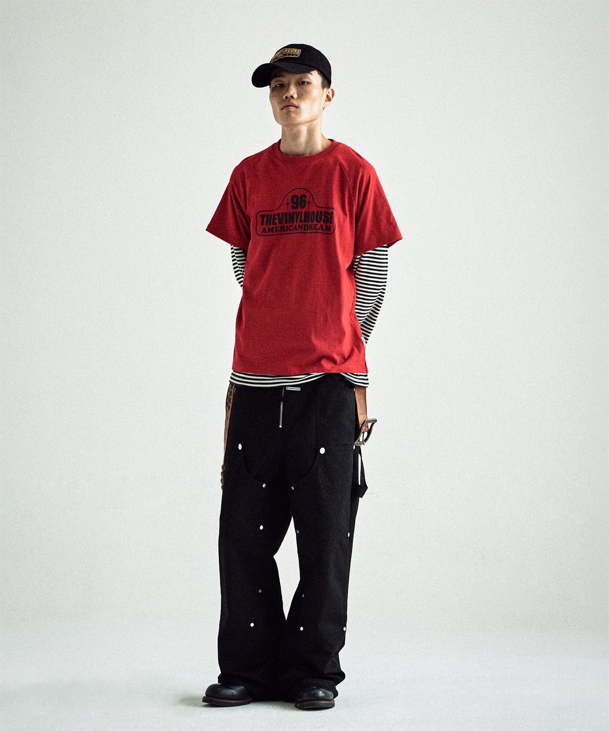 더바이닐하우스(THEVINYLHOUSE) 96 LAYERED LS TEE RED