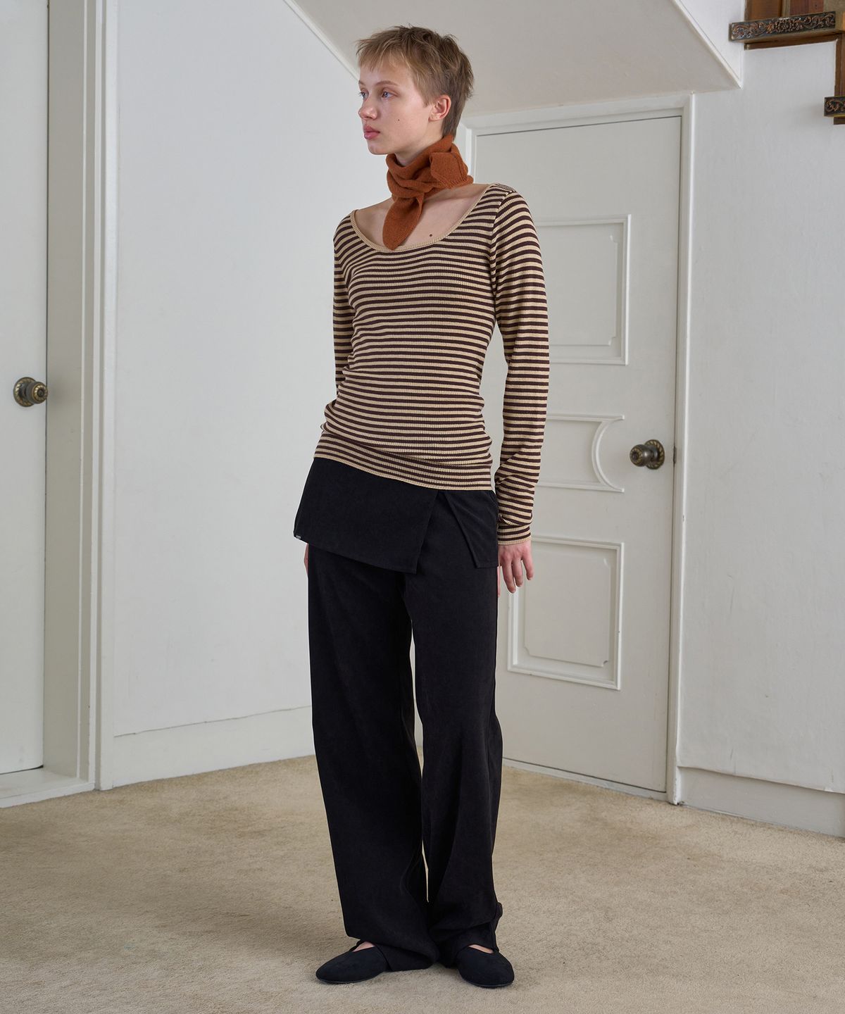 시메트릭 퍼센트(SYMMETRICPERCENT) Moleskin Pants & Skirt / Black