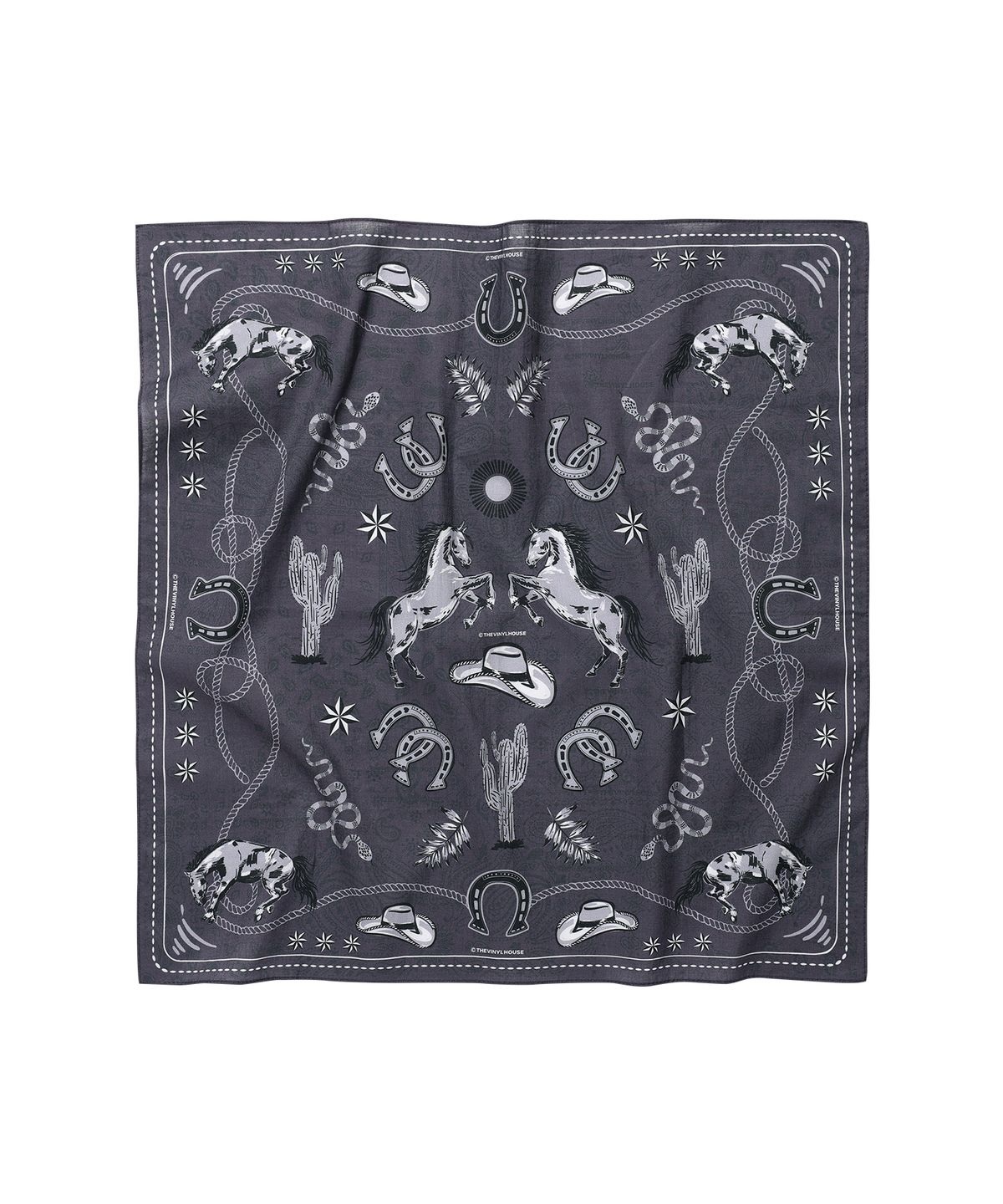 더바이닐하우스(THEVINYLHOUSE) TVH WESTERN PATTERN BANDANA PURPLE
