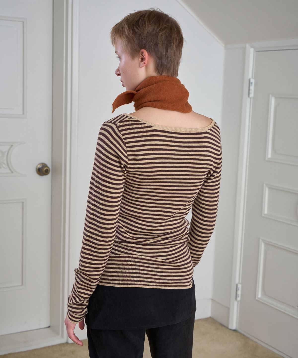 시메트릭 퍼센트(SYMMETRICPERCENT) Stripe 2-way Knit / Butter