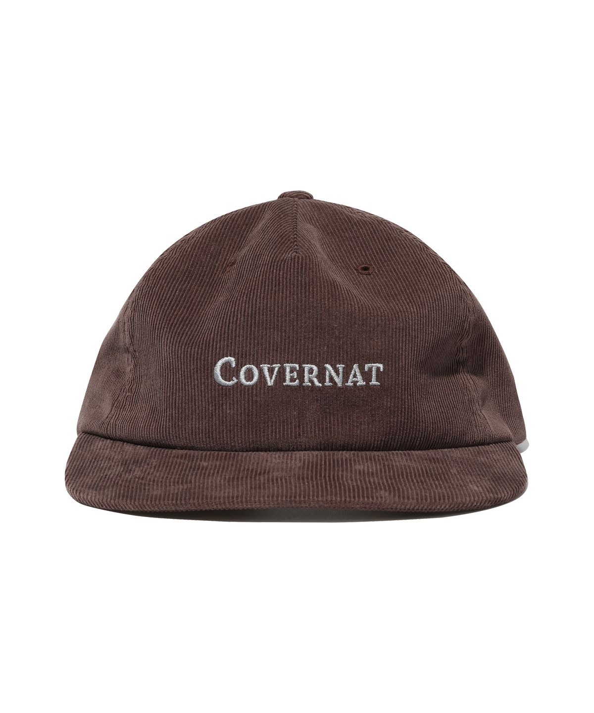 커버낫(COVERNAT) 어센틱 로고 코듀로이 5패널 캡 Brown
