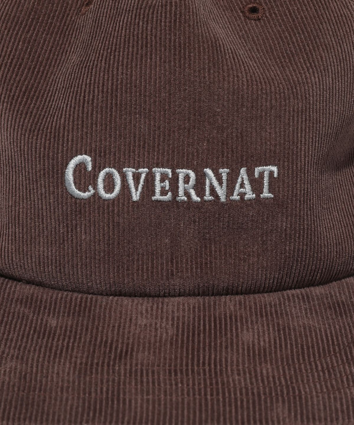 커버낫(COVERNAT) 어센틱 로고 코듀로이 5패널 캡 Brown