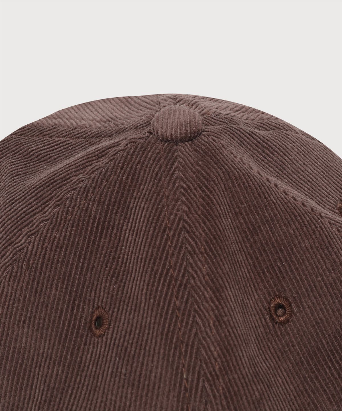 커버낫(COVERNAT) 어센틱 로고 코듀로이 5패널 캡 Brown