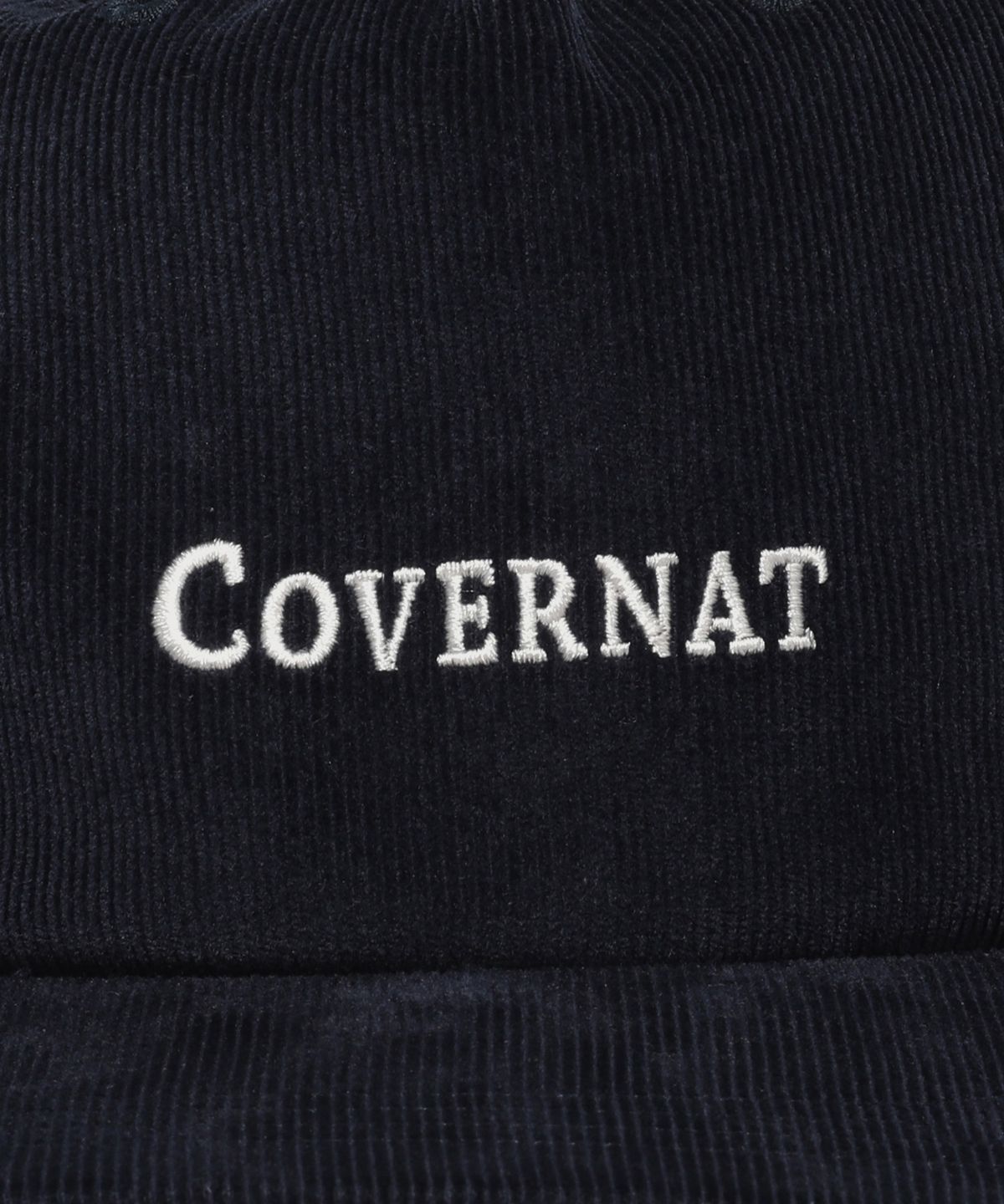 커버낫(COVERNAT) 어센틱 로고 코듀로이 5패널 캡 Navy