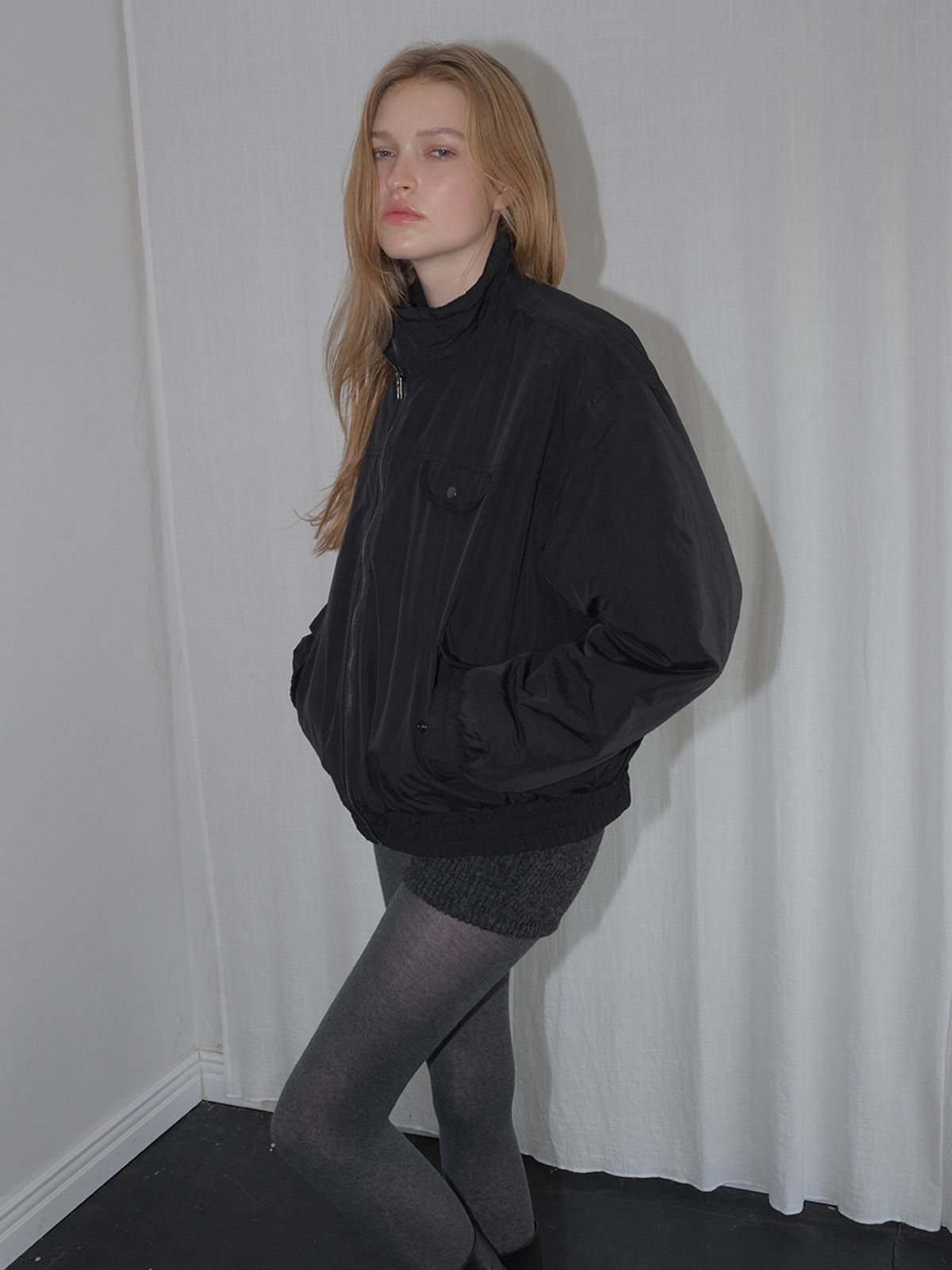 에트몽(ETMON) Pocket Bomber Jacket, Black