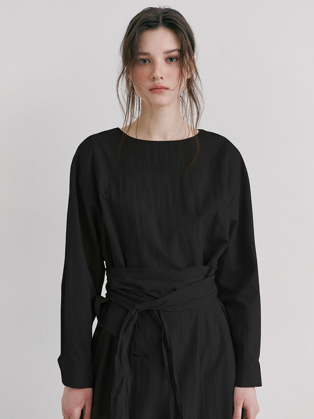 에트몽(ETMON) 2-Way Shoulder Strap Dress, Black