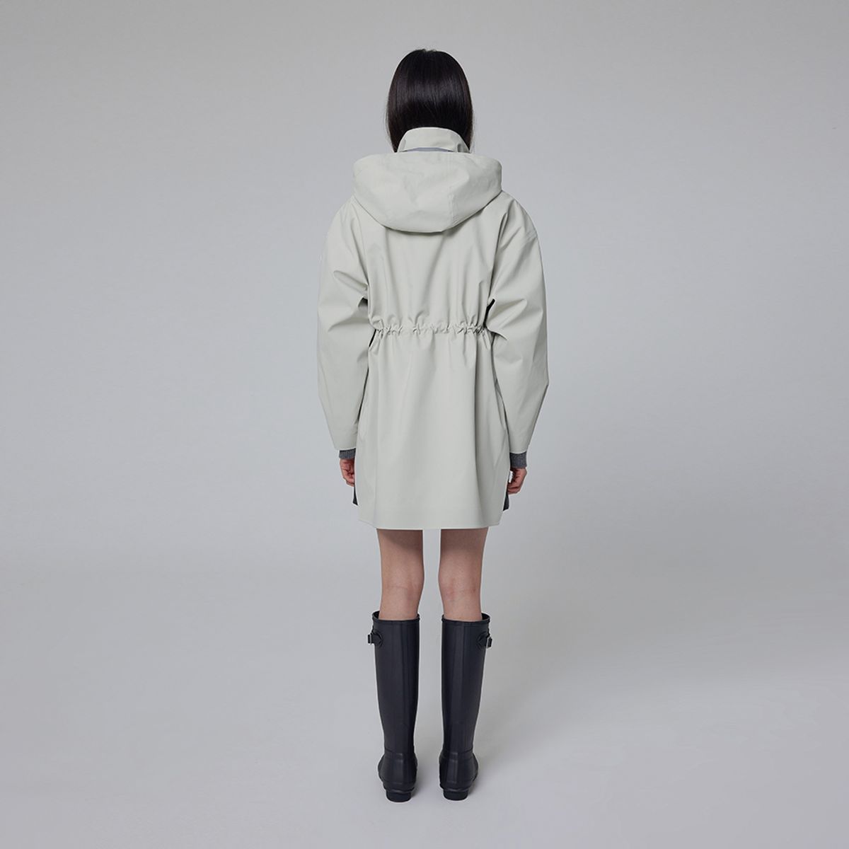 헌터(HUNTER) [WOMEN] 롱 기장 3L 웨더 자켓 - 웜그레이 HDW0003AJZWAG