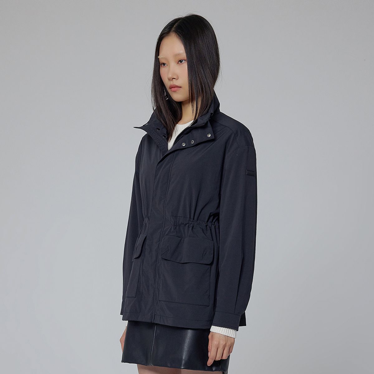 헌터(HUNTER) [WOMEN] 오리지날 하이넥 자켓 - 블랙 HDW0001AJZBLK