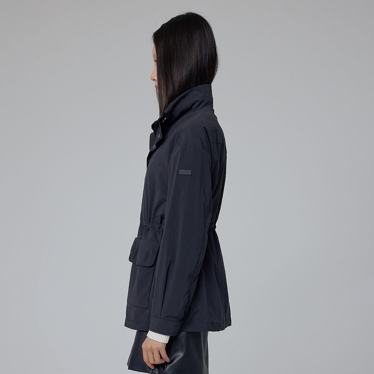 헌터(HUNTER) [WOMEN] 오리지날 하이넥 자켓 - 블랙 HDW0001AJZBLK