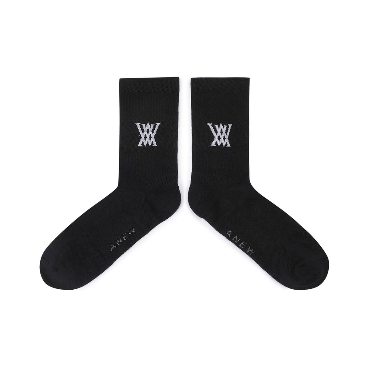 어뉴골프(ANEW GOLF) MEN LOGO SOCKS_BK