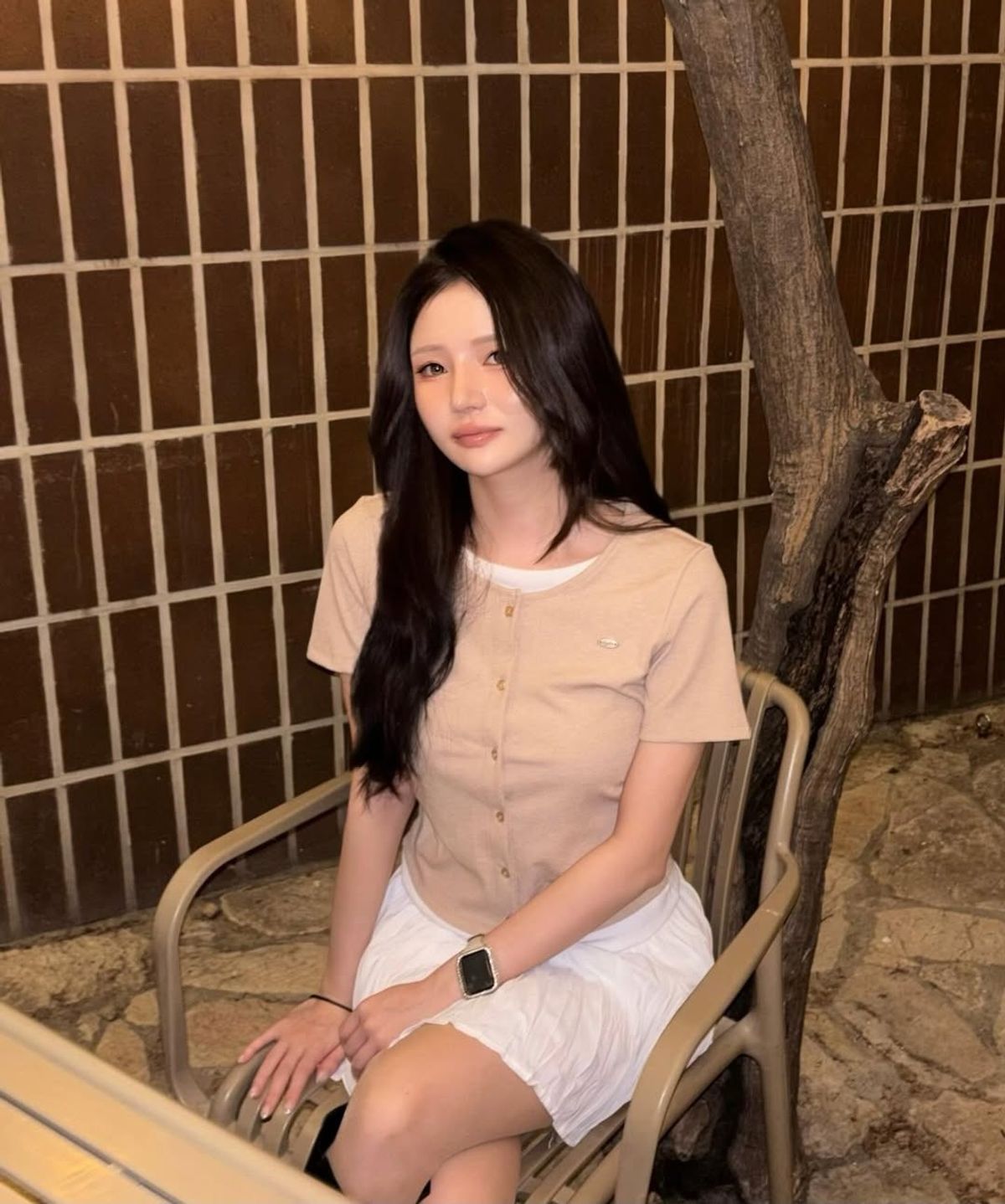 행텐(HANGTEN) 여성 슬림핏 웨일 가디건 레이어드 반팔 티셔츠_3colors(10570-131-498-69)