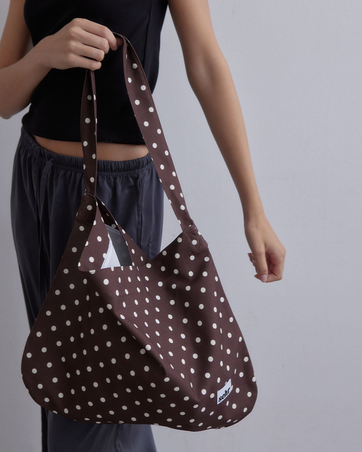 세르(SEHR) New Dot Easy Bag (Brown)