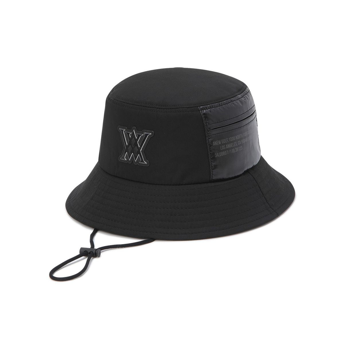 어뉴골프(ANEW GOLF) UNI LETTERING BUCKET HAT_BK